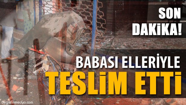 İKİ DÜKKANI HARABEYE ÇEVİREN SÜRÜCÜYÜ BABASI POLİSE TESLİM ETTİ