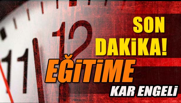 TÜM OKULLAR TATİL...