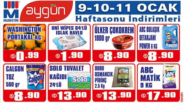 MARKETİM AYGÜN'DE İNDİRİMLERİ KAÇIRMAYIN