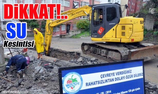 KDZ. EREĞLİ BELEDİYESİ'NDEN SU KESİNTİSİ UYARISI YAPILDI