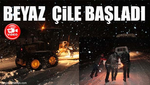 KAR LASTİĞİ TAKMAYAN SÜRÜCÜLER YOLDA KALDI