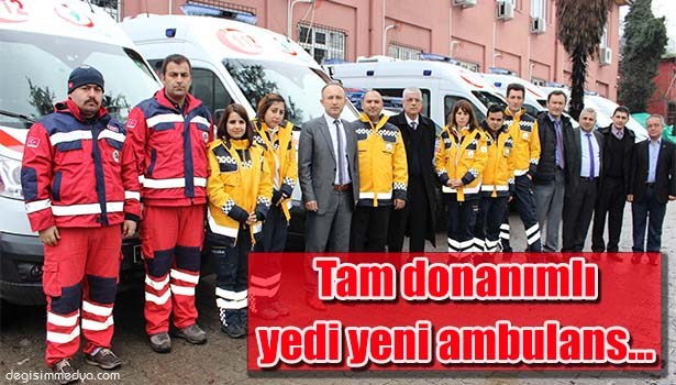 112 AMBULANSLARI TÖRENLE HİZMETE GİRDİ...