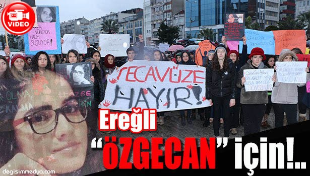 EREĞLİ'DE YÜZLERCE ÖĞRENCİ ÖZGECAN İÇİN YÜRÜDÜ