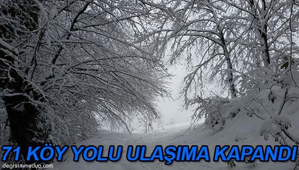 71 KÖY YOLU ULAŞIMA KAPANDI