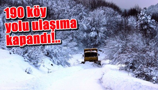 ZONGULDAK'TA 190 KÖY YOLU ULAŞIMA KAPANDI!..