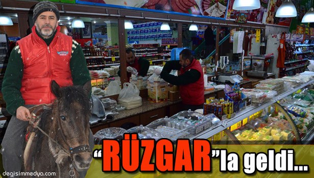 İŞ YERİNE, GÖZÜ GİBİ BAKTIĞI ATIYLA GELDİ...