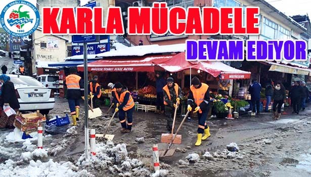 KDZ. EREĞLİ BELEDİYESİ KARLA MÜCADELE ÇALIŞMASINI SÜRDÜRÜYOR.