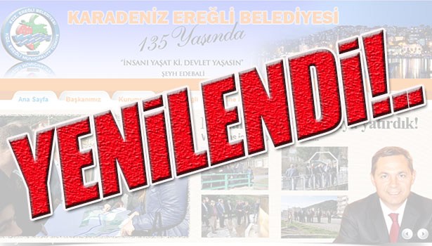 KARADENİZ EREĞLİ BELEDİYESİ'NDEN YENİ WEB SİTESİ