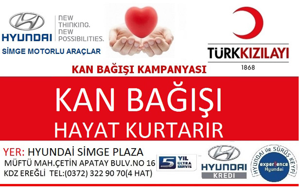 HYUNDAİ SİMGE OTOMOTİV'DE KAN BAĞIŞI'NA DAVETLİSİNİZ!..