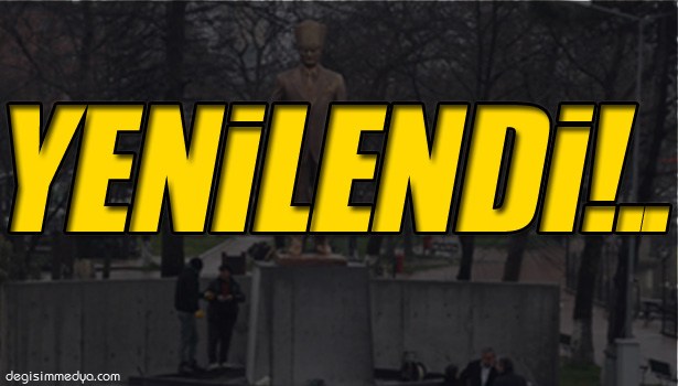 ALAPLI' DA ATATÜRK ANITI YENİLENDİ