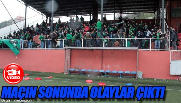 AMATÖR MAÇIN SONUNDA OLAYLAR ÇIKTI