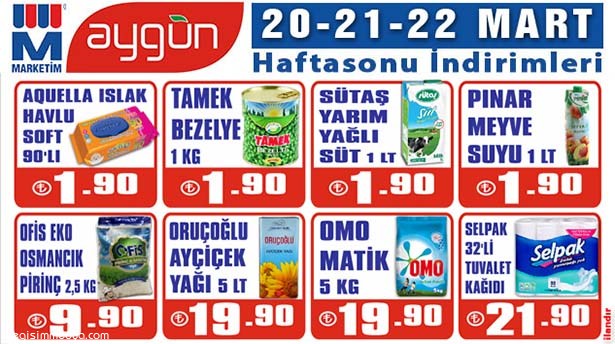 AYGÜN'DE HAFTA SONU İNDİRİMLERİ