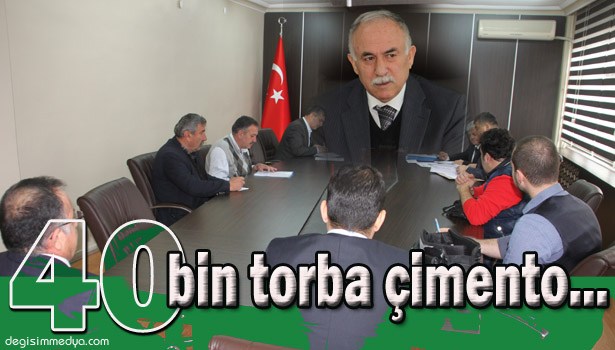 KÖYLERE 40 BİN TORBA ÇİMENTO İHALESİ YAPILDI