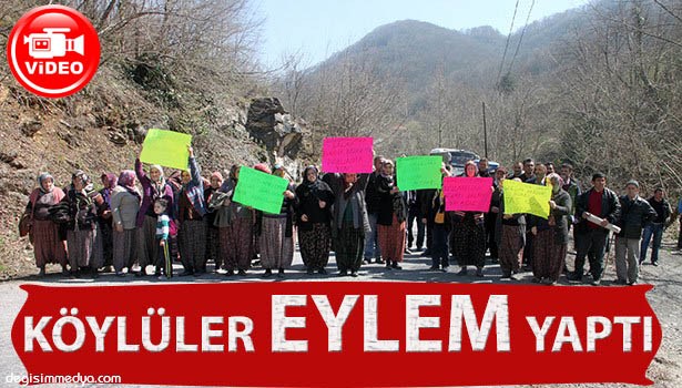 KÖYLÜLERDEN TAŞ OCAĞI EYLEMİ