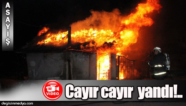 EREĞLİ'DE TEK KATLI EV ALEV ALEV YANDI