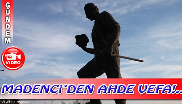 MADEN İŞÇİLERİ, ÇALINAN KAZMANIN YERİNE YENİ MADENCİ KAZMASI KOYDU