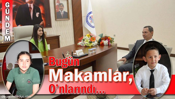 ÇOCUKLAR KENDİ GÜNLERİNDE MAKAMLARI DEVRALDI...