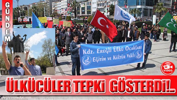 ÜLKÜCÜLERDEN ERMENİ SOYKIRIMI İDDİASINA TEPKİ YÜRÜYÜŞÜ