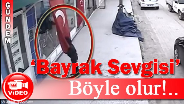 BAYRAĞI DEFALARCA ÖPTÜ...