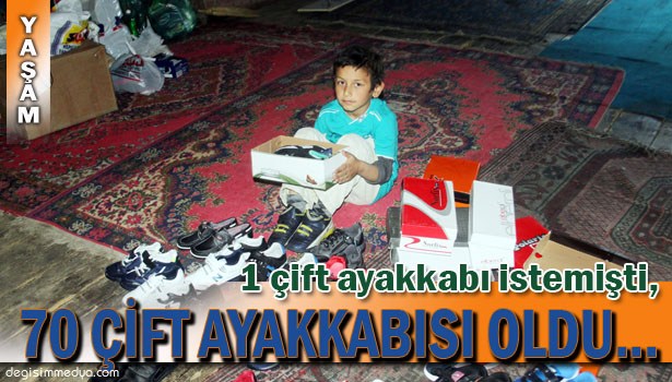 MİNİK RAMAZAN'A AYAKKABI YAĞDI...