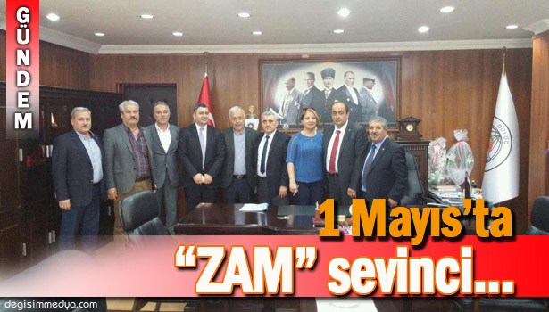 GÜLÜÇ BELEDİYESİ İŞÇİLERİNİN 1 MAYIS ÖNCESİ ZAM SEVİNCİ...