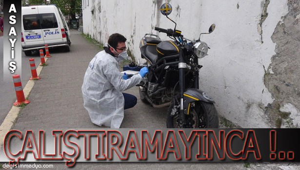 ÇALDIKLARI YARIŞ MOTORUNU ÇALIŞTIRAMAYINCA BIRAKIP KAÇTILAR