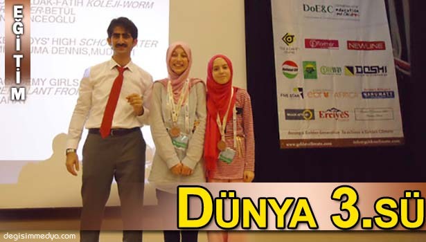 EREĞLİ FATİH ÖĞRENCİLERİ ÇEVRE PROJE OLİMPİYATI'NDA DÜNYA 3.SÜ OLDU
