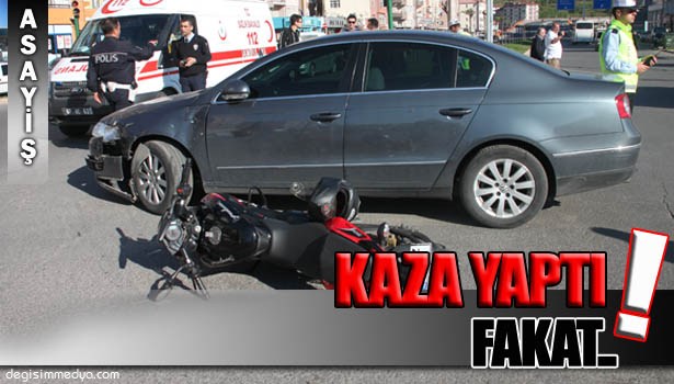 KAZA YAPTI, AMBULANSA ALINIRKEN BİLE MOTORUNU DÜŞÜNDÜ