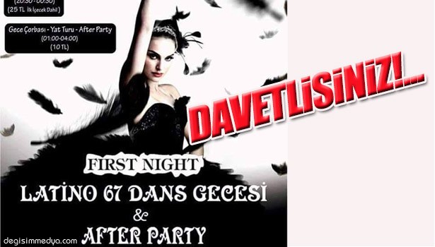LATİN 67 DANS GECESİ'NE DAVETLİSİNİZ.