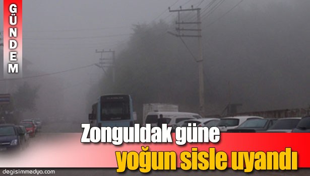 ZONGULDAK GÜNE YOĞUN SİSLE UYANDI