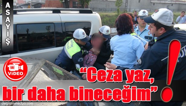 POLİSLERİN, DUR İHTARINA UYMAYAN SÜRÜCÜYE MÜDAHALESİ SERT OLDU !