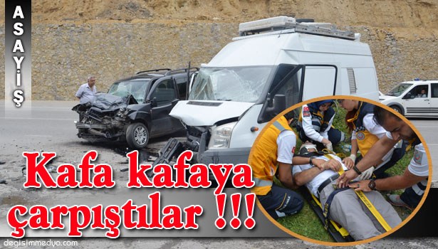 İKİ KİŞİNİN YARALANDIĞI KAZA GÜVENLİK KAMERASINDA...