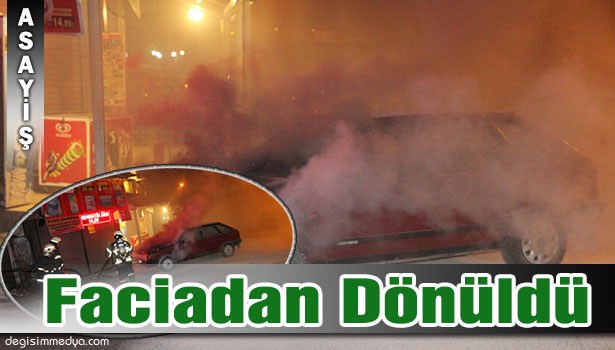 EREĞLİ'DE ARAÇ YANGINI