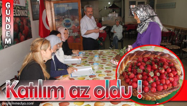 ÇİLEKLİ PASTA YARIŞMASINA İLGİ DÜŞÜK OLDU