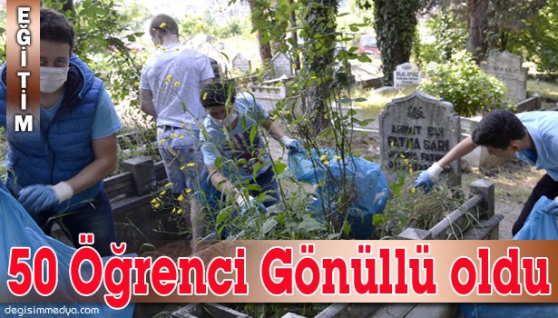 MEZARLIKTA TEMİZLİK YAPTILAR