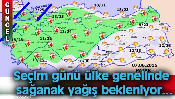 BAKAN EROĞLU SEÇİM GÜNÜ HAVA TAHMİNİNİ AÇIKLADI...