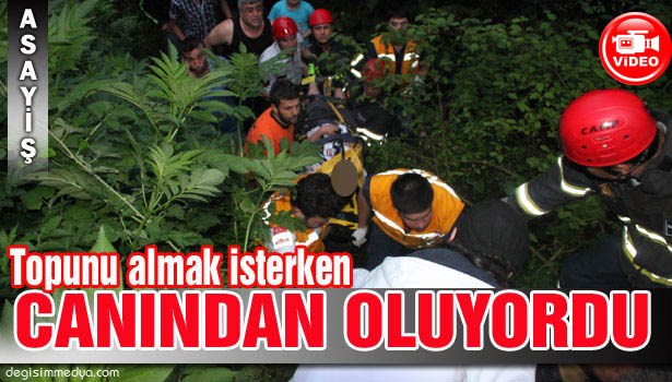 TOPUNU ALMAK İSTERKEN...