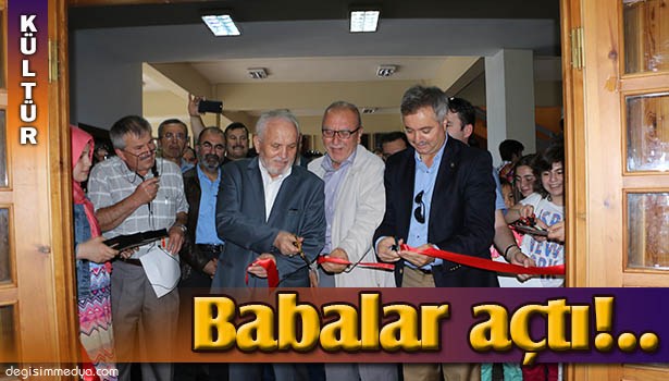 BABALARIN AÇTIĞI RESİM SERGİSİNE YOĞUN KATILIM