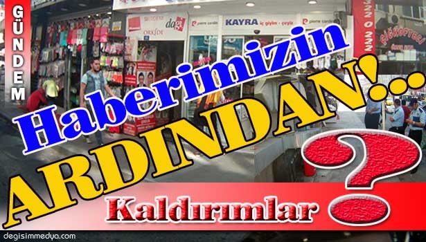 KALDIRIM İŞGALİNE KARŞI ZABITA UYARISI, VATANDAŞI MEMNUN ETTİ.