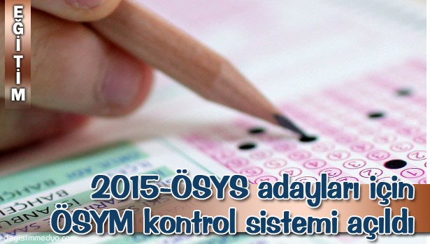 ÖSYM İNTERNET SİTESİNDE AÇILDI