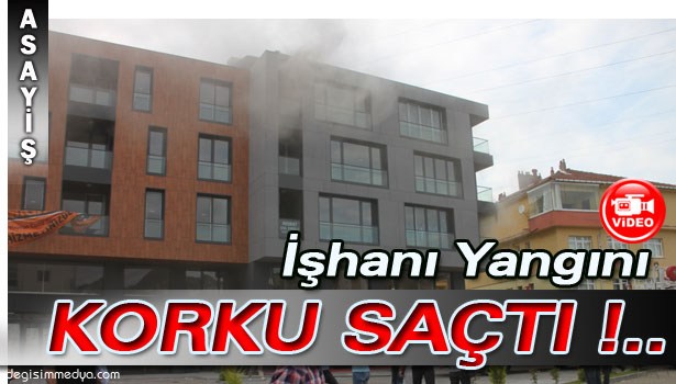 İŞ HANINDA ÇIKAN YANGINA CAM KIRILARAK MÜDAHALE EDİLDİ