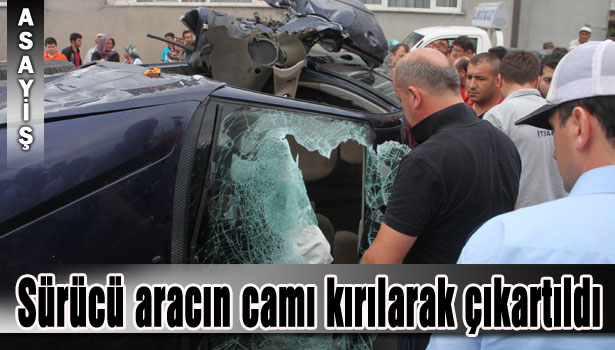TÜP ARACINA ÇARPAN OTOMOBİL TAKLA ATTI