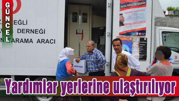 KÖYLERDE EV EV YARDIM DAĞITTILAR
