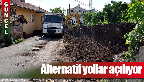 KEPEZ YOLUNDA YAN YOLLAR TAMAMLANIYOR