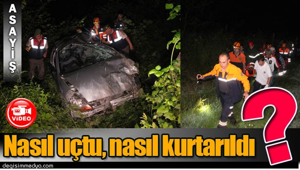 VİRAJI ALAMAYAN SÜRÜCÜ, FINDIK TARLASINA UÇTU