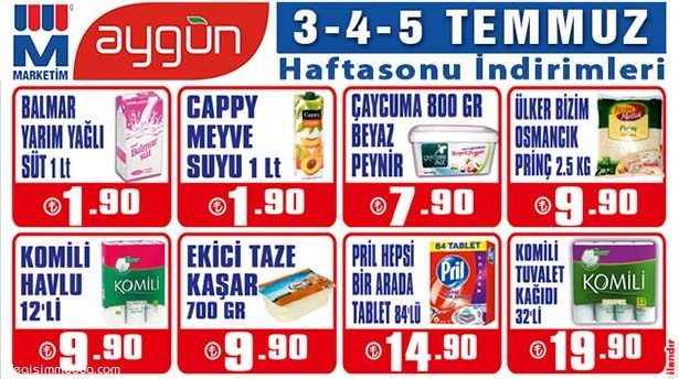 AYGÜN'DE HAFTA SONU İNDİRİMLERİ