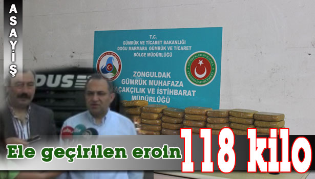 YÜKLÜ MİKTARDA EROİN ELE GEÇİRİLDİ