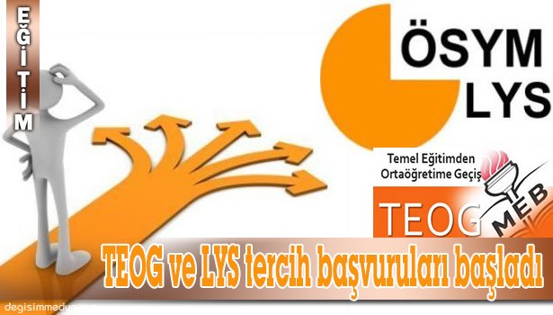 TEOG TERCİHLERİ 16 TEMMUZ, LYS TERCİHLERİ 14 TEMMUZA KADAR YAPILABİLECEK