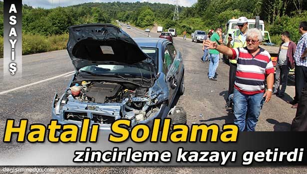 EREĞLİ'DE ZİNCİRLEME KAZA: 4 YARALI
