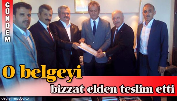ÇATUROĞLU, TAHSİS BELGESİNİ ELDEN TESLİM ETTİ